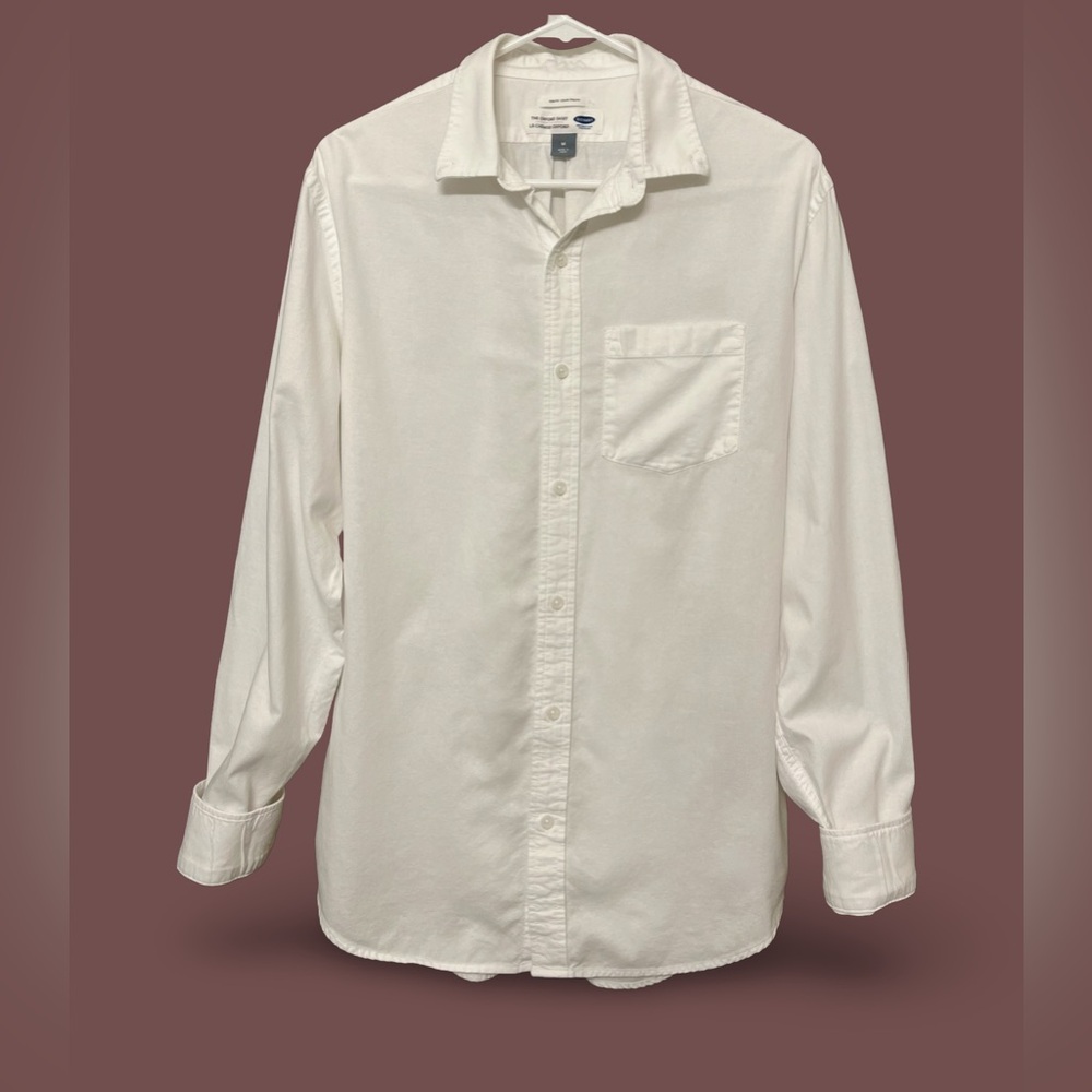 Old Navy White Casual Button Down Shirt